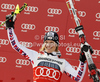 Third placed Marlies Schild of Austria celebrates her medal won in women slalom race of Audi FIS Alpine skiing World cup in Ofterschwang, Germany. Women slalom race of Audi FIS Alpine skiing World cup was held in Ofterschwang, Germany, on Sunday, 4th of March 2012.
