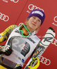 Winner Erin Mielzynski of Canada celebrates her medal won in women slalom race of Audi FIS Alpine skiing World cup in Ofterschwang, Germany. Women slalom race of Audi FIS Alpine skiing World cup was held in Ofterschwang, Germany, on Sunday, 4th of March 2012.
