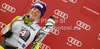 Winner Erin Mielzynski of Canada celebrates her medal won in women slalom race of Audi FIS Alpine skiing World cup in Ofterschwang, Germany. Women slalom race of Audi FIS Alpine skiing World cup was held in Ofterschwang, Germany, on Sunday, 4th of March 2012.
