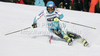 Tanja Poutiainen of Finland skiing in first run of women slalom race of Audi FIS Alpine skiing World cup in Ofterschwang, Germany. Women slalom race of Audi FIS Alpine skiing World cup was held in Ofterschwang, Germany, on Sunday, 4th of March 2012.
