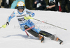 Frida Hansdotter of Sweden skiing in first run of women slalom race of Audi FIS Alpine skiing World cup in Ofterschwang, Germany. Women slalom race of Audi FIS Alpine skiing World cup was held in Ofterschwang, Germany, on Sunday, 4th of March 2012.
