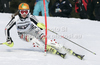 Lena Duerr of Germany skiing in first run of women slalom race of Audi FIS Alpine skiing World cup in Ofterschwang, Germany. Women slalom race of Audi FIS Alpine skiing World cup was held in Ofterschwang, Germany, on Sunday, 4th of March 2012.
