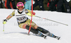 Marie-Michele Gagnon of Canada skiing in first run of women slalom race of Audi FIS Alpine skiing World cup in Ofterschwang, Germany. Women slalom race of Audi FIS Alpine skiing World cup was held in Ofterschwang, Germany, on Sunday, 4th of March 2012.
