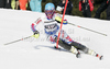 Anne-Sophie Barthet of France skiing in first run of women slalom race of Audi FIS Alpine skiing World cup in Ofterschwang, Germany. Women slalom race of Audi FIS Alpine skiing World cup was held in Ofterschwang, Germany, on Sunday, 4th of March 2012.

