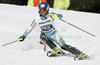 Sanni Leinonen of Finland skiing in first run of women slalom race of Audi FIS Alpine skiing World cup in Ofterschwang, Germany. Women slalom race of Audi FIS Alpine skiing World cup was held in Ofterschwang, Germany, on Sunday, 4th of March 2012.
