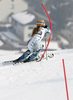 Resi Stiegler of USA skiing in second run of women slalom race of Audi FIS Alpine skiing World cup in Ofterschwang, Germany. Women slalom race of Audi FIS Alpine skiing World cup was held in Ofterschwang, Germany, on Sunday, 4th of March 2012.
