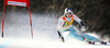 Forerunner Andreas Romar of Finland skiing in first run of men giant slalom race of Audi FIS Alpine skiing World cup in Kranjska Gora, Slovenia. Men slalom race of Audi FIS Alpine skiing World cup was held in Kranjska Gora, Slovenia, on Saturday, 10th of March 2012.
