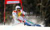 Massimiliano Blardone of Italy skiing in first run of men giant slalom race of Audi FIS Alpine skiing World cup in Kranjska Gora, Slovenia. Men slalom race of Audi FIS Alpine skiing World cup was held in Kranjska Gora, Slovenia, on Saturday, 10th of March 2012.

