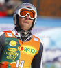 Fritz Dopfer of Germany reacts in finish of second run of men giant slalom race of Audi FIS Alpine skiing World cup in Kranjska Gora, Slovenia. Men slalom race of Audi FIS Alpine skiing World cup was held in Kranjska Gora, Slovenia, on Saturday, 10th of March 2012.

