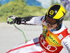 Third placed Marcel Hirscher of Austria reacts in finish of second run of men giant slalom race of Audi FIS Alpine skiing World cup in Kranjska Gora, Slovenia. Men slalom race of Audi FIS Alpine skiing World cup was held in Kranjska Gora, Slovenia, on Saturday, 10th of March 2012.
