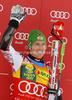 Third placed Marcel Hirscher of Austria celebrates his medal won in men giant slalom race of Audi FIS Alpine skiing World cup in Kranjska Gora, Slovenia. Men slalom race of Audi FIS Alpine skiing World cup was held in Kranjska Gora, Slovenia, on Saturday, 10th of March 2012.
