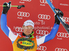 Second placed Alexis Pinturault of France celebrates his medal won in men giant slalom race of Audi FIS Alpine skiing World cup in Kranjska Gora, Slovenia. Men slalom race of Audi FIS Alpine skiing World cup was held in Kranjska Gora, Slovenia, on Saturday, 10th of March 2012.
