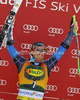 Winner Ted Ligety of USA celebrates his medal won in men giant slalom race of Audi FIS Alpine skiing World cup in Kranjska Gora, Slovenia. Men slalom race of Audi FIS Alpine skiing World cup was held in Kranjska Gora, Slovenia, on Saturday, 10th of March 2012.
