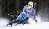 Andre Myhrer of Sweden skiing in first run of men slalom race of Audi FIS Alpine skiing World cup in Kranjska Gora, Slovenia. Men slalom race of Audi FIS Alpine skiing World cup was held in Kranjska Gora, Slovenia, on Sunday, 11th of March 2012.
