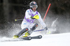 Stefano Gross of Italy skiing in first run of men slalom race of Audi FIS Alpine skiing World cup in Kranjska Gora, Slovenia. Men slalom race of Audi FIS Alpine skiing World cup was held in Kranjska Gora, Slovenia, on Sunday, 11th of March 2012.
