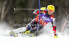 Ivica Kostelic of Croatia skiing in first run of men slalom race of Audi FIS Alpine skiing World cup in Kranjska Gora, Slovenia. Men slalom race of Audi FIS Alpine skiing World cup was held in Kranjska Gora, Slovenia, on Sunday, 11th of March 2012.
