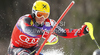 Ivica Kostelic of Croatia skiing in first run of men slalom race of Audi FIS Alpine skiing World cup in Kranjska Gora, Slovenia. Men slalom race of Audi FIS Alpine skiing World cup was held in Kranjska Gora, Slovenia, on Sunday, 11th of March 2012.
