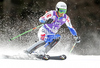 Steve Missillier of France skiing in first run of men slalom race of Audi FIS Alpine skiing World cup in Kranjska Gora, Slovenia. Men slalom race of Audi FIS Alpine skiing World cup was held in Kranjska Gora, Slovenia, on Sunday, 11th of March 2012.
