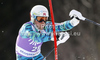 Lars Elton Myhre of Norway skiing in first run of men slalom race of Audi FIS Alpine skiing World cup in Kranjska Gora, Slovenia. Men slalom race of Audi FIS Alpine skiing World cup was held in Kranjska Gora, Slovenia, on Sunday, 11th of March 2012.
