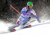 Victor Muffat Jeandet of France skiing in first run of men slalom race of Audi FIS Alpine skiing World cup in Kranjska Gora, Slovenia. Men slalom race of Audi FIS Alpine skiing World cup was held in Kranjska Gora, Slovenia, on Sunday, 11th of March 2012.
