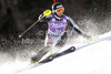 Dominik Stehle of Germany skiing in first run of men slalom race of Audi FIS Alpine skiing World cup in Kranjska Gora, Slovenia. Men slalom race of Audi FIS Alpine skiing World cup was held in Kranjska Gora, Slovenia, on Sunday, 11th of March 2012.
