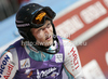 Santeri Paloniemi of Finland reacts in finish of first run of men slalom race of Audi FIS Alpine skiing World cup in Kranjska Gora, Slovenia. Men slalom race of Audi FIS Alpine skiing World cup was held in Kranjska Gora, Slovenia, on Sunday, 11th of March 2012.
