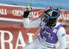 Second placed Cristian Deville of Italy reacts in finish of second run of men slalom race of Audi FIS Alpine skiing World cup in Kranjska Gora, Slovenia. Men slalom race of Audi FIS Alpine skiing World cup was held in Kranjska Gora, Slovenia, on Sunday, 11th of March 2012.
