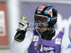 Second placed Cristian Deville of Italy reacts in finish of second run of men slalom race of Audi FIS Alpine skiing World cup in Kranjska Gora, Slovenia. Men slalom race of Audi FIS Alpine skiing World cup was held in Kranjska Gora, Slovenia, on Sunday, 11th of March 2012.
