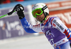 Third placed Alexis Pinturault of France reacts in finish of second run of men slalom race of Audi FIS Alpine skiing World cup in Kranjska Gora, Slovenia. Men slalom race of Audi FIS Alpine skiing World cup was held in Kranjska Gora, Slovenia, on Sunday, 11th of March 2012.
