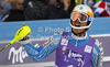 Winner Andre Myhrer of Sweden reacts in finish of second run of men slalom race of Audi FIS Alpine skiing World cup in Kranjska Gora, Slovenia. Men slalom race of Audi FIS Alpine skiing World cup was held in Kranjska Gora, Slovenia, on Sunday, 11th of March 2012.
