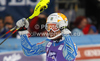 Winner Andre Myhrer of Sweden reacts in finish of second run of men slalom race of Audi FIS Alpine skiing World cup in Kranjska Gora, Slovenia. Men slalom race of Audi FIS Alpine skiing World cup was held in Kranjska Gora, Slovenia, on Sunday, 11th of March 2012.
