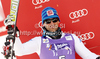 Second placed Cristian Deville of Italy celebrates his medal won in men slalom race of Audi FIS Alpine skiing World cup in Kranjska Gora, Slovenia. Men slalom race of Audi FIS Alpine skiing World cup was held in Kranjska Gora, Slovenia, on Sunday, 11th of March 2012.
