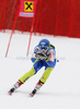 Marusa Ferk of Slovenia skiing in first training for women downhill race of Audi FIS Alpine skiing World cup finals in Schladming, Austria. Training for women downhill race of Audi FIS Alpine skiing World cup finals was held in Schladming, Austria, on Tuesday, 13th of March 2012.
