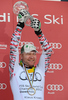 Klaus Kroell of Austria celebrates his Downhill overall FIS Alpine skiing World cup victory after downhill race of Audi FIS Alpine skiing World cup finals in Schladming, Austria. Men downhill race of Audi FIS Alpine skiing World cup finals was held in Schladming, Austria, on Wednesday, 14th of March 2012.
