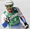Yannick Bertrand of France reacts in finish of men downhill race of Audi FIS Alpine skiing World cup finals in Schladming, Austria. Men downhill race of Audi FIS Alpine skiing World cup finals was held in Schladming, Austria, on Wednesday, 14th of March 2012.
