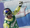Aksel Lund Svindal of Norway reacts in finish of men downhill race of Audi FIS Alpine skiing World cup finals in Schladming, Austria. Men downhill race of Audi FIS Alpine skiing World cup finals was held in Schladming, Austria, on Wednesday, 14th of March 2012.
