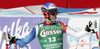 Didier Defago of Switzerland reacts in finish of men downhill race of Audi FIS Alpine skiing World cup finals in Schladming, Austria. Men downhill race of Audi FIS Alpine skiing World cup finals was held in Schladming, Austria, on Wednesday, 14th of March 2012.
