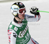 Hannes Reichelt of Austria reacts in finish of men downhill race of Audi FIS Alpine skiing World cup finals in Schladming, Austria. Men downhill race of Audi FIS Alpine skiing World cup finals was held in Schladming, Austria, on Wednesday, 14th of March 2012.
