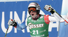 Beat Feuz of Switzerland reacts in finish of men downhill race of Audi FIS Alpine skiing World cup finals in Schladming, Austria. Men downhill race of Audi FIS Alpine skiing World cup finals was held in Schladming, Austria, on Wednesday, 14th of March 2012.
