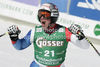 Beat Feuz of Switzerland reacts in finish of men downhill race of Audi FIS Alpine skiing World cup finals in Schladming, Austria. Men downhill race of Audi FIS Alpine skiing World cup finals was held in Schladming, Austria, on Wednesday, 14th of March 2012.
