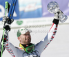 Klaus Kroell of Austria celebrates his overall victory in men downhill Audi FIS Alpine skiing World cup finals in Schladming, Austria. Last men downhill race of Audi FIS Alpine skiing World cup finals was held in Schladming, Austria, on Wednesday, 14th of March 2012.
