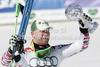 Klaus Kroell of Austria celebrates his overall victory in men downhill Audi FIS Alpine skiing World cup finals in Schladming, Austria. Last men downhill race of Audi FIS Alpine skiing World cup finals was held in Schladming, Austria, on Wednesday, 14th of March 2012.
