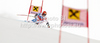 Second placed in super-g World cup Didier Cuche of Switzerland skiing in men super-g race of Audi FIS Alpine skiing World cup finals in Schladming, Austria. Men super-g race of Audi FIS Alpine skiing World cup finals was held in Schladming, Austria, on Thursday, 15th of March 2012.
