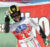 Marcel Hirscher of Austria reacts in finish of men Super-G race of Audi FIS Alpine skiing World cup finals in Schladming, Austria. Men Super-G race of Audi FIS Alpine skiing World cup finals was held in Schladming, Austria, on Thursday, 15th of March 2012.

