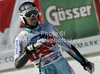 Andreas Romar of Finland reacts in finish of men Super-G race of Audi FIS Alpine skiing World cup finals in Schladming, Austria. Men Super-G race of Audi FIS Alpine skiing World cup finals was held in Schladming, Austria, on Thursday, 15th of March 2012.
