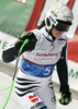 Viktoria Rebensburg of Germany reacts in finish of women Super-G race of Audi FIS Alpine skiing World cup finals in Schladming, Austria. Women Super-G race of Audi FIS Alpine skiing World cup finals was held in Schladming, Austria, on Thursday, 15th of March 2012.

