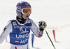 Michaela Kirchgasser of Austria in finish of the team event race of Audi FIS Alpine skiing World cup finals in Schladming, Austria. Team event race of Audi FIS Alpine skiing World cup finals was held in Schladming, Austria, on Friday, 16th of March 2012.
