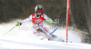 Kathrin Zettel of Austria skiing in first run of women slalom race of Audi FIS Alpine skiing World cup finals in Schladming, Austria. Women slalom race of Audi FIS Alpine skiing World cup finals was held in Schladming, Austria, on Saturday, 17th of March 2012.
