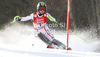 Kathrin Zettel of Austria skiing in first run of women slalom race of Audi FIS Alpine skiing World cup finals in Schladming, Austria. Women slalom race of Audi FIS Alpine skiing World cup finals was held in Schladming, Austria, on Saturday, 17th of March 2012.
