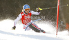 Marlies Schild of Austria skiing in first run of women slalom race of Audi FIS Alpine skiing World cup finals in Schladming, Austria. Women slalom race of Audi FIS Alpine skiing World cup finals was held in Schladming, Austria, on Saturday, 17th of March 2012.
